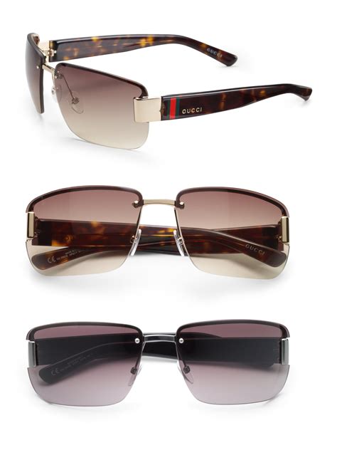 gucci rimless sunglasses men's|oversized Gucci sunglasses for men.